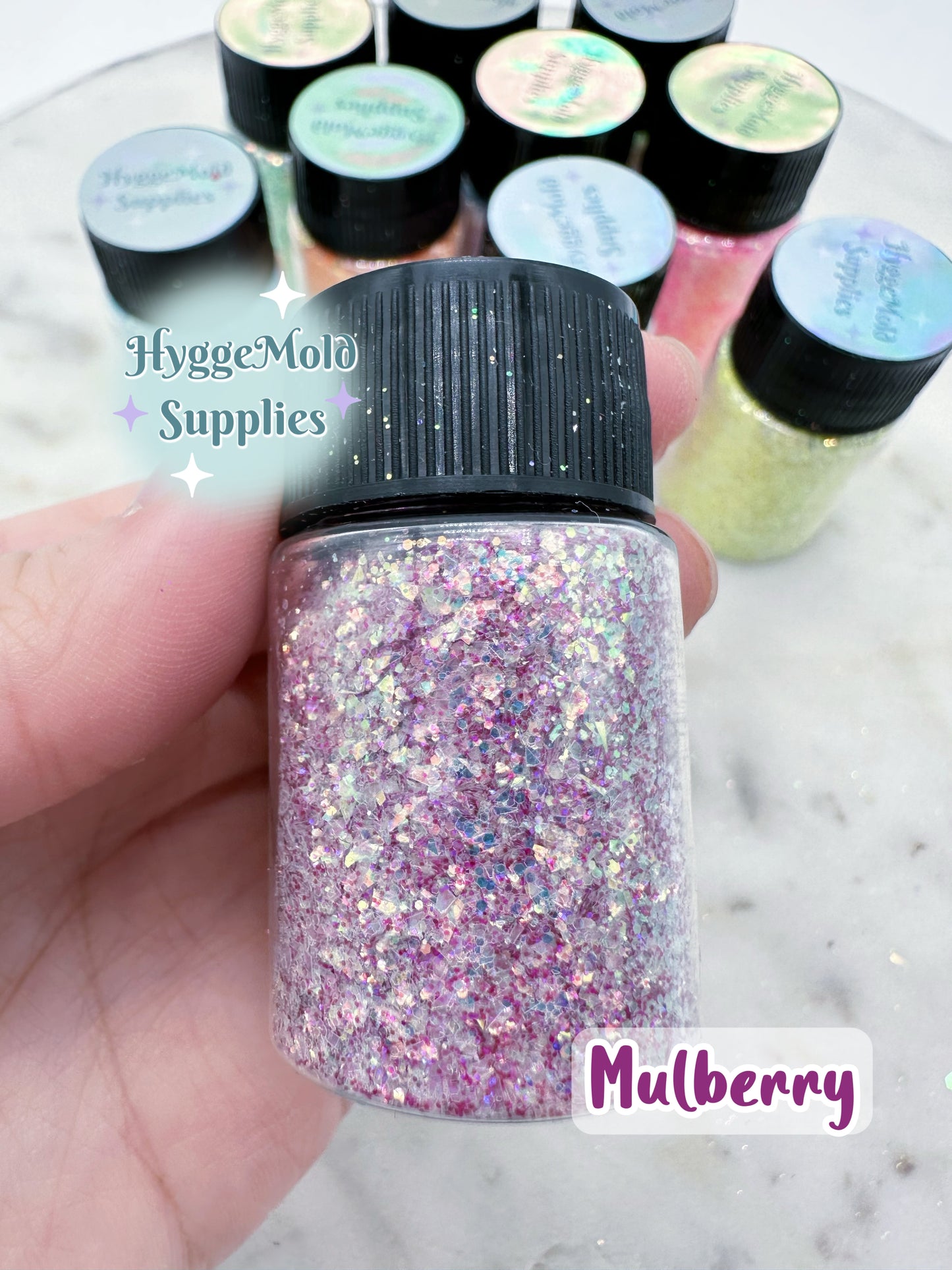 10g Bag Rainbow Tint Mylar Flake Glitter Mix