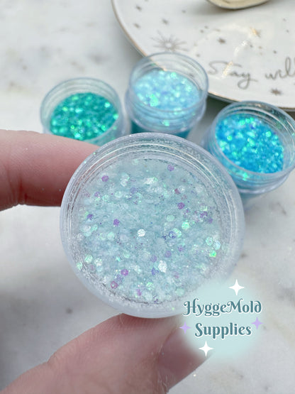 Blue Lagoon Glitter Mix Set