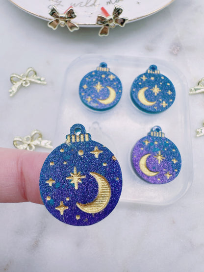 Starry Night Moon Bauble Dangle Earring Mold