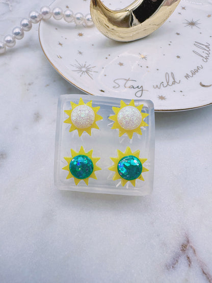 1.5 cm Mini Predomed Sun Stud Earring Mold