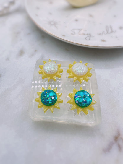 1.5 cm Mini Predomed Sun Stud Earring Mold