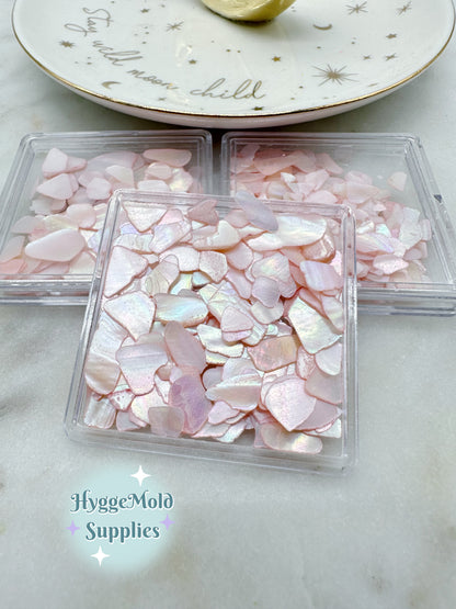 Blush Pink Natural Shell Flakes Box