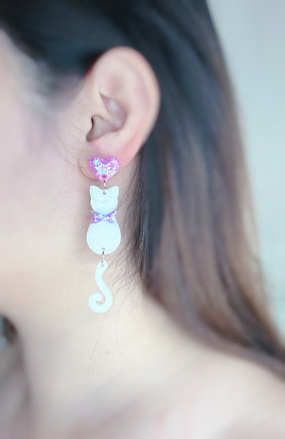 6cm Swinging Cat Tail Dangle Earring Mold