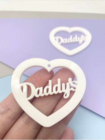 Daddy’s Slogan Word Heart Dangle Earring Mold