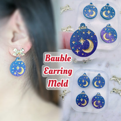 Starry Night Moon Bauble Dangle Earring Mold