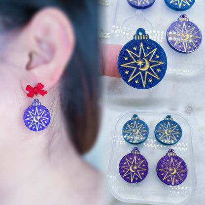 Celestial Star Burst Bauble Dangle Earring Mold