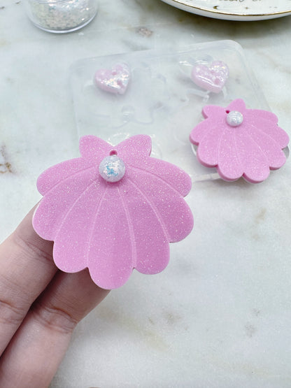 Barbie-inspired Shell N Pearl Dangle Earring Mold