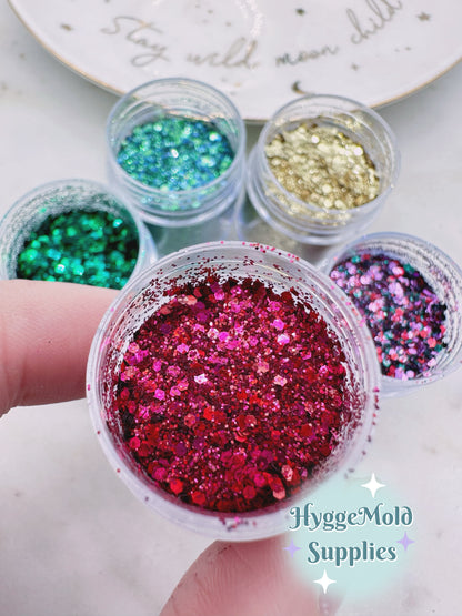 Holly Jolly Christmas Glitter Set