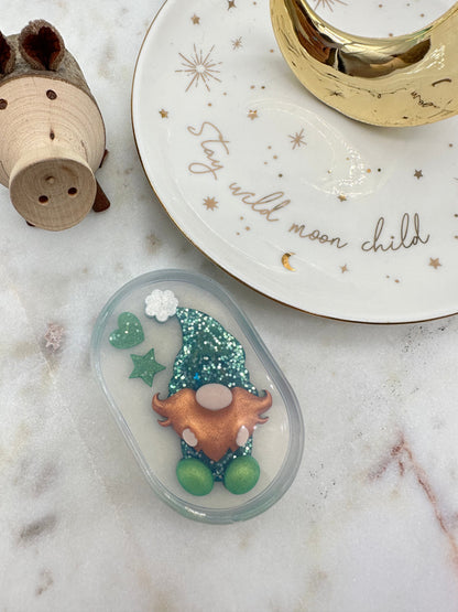 3D Christmas Little Gnome Brooch Mold with festival add-ons