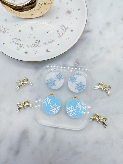 Winter Snowflake Bauble Dangle Earring Mold