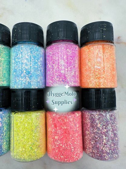 10g Bag Rainbow Tint Mylar Flake Glitter Mix