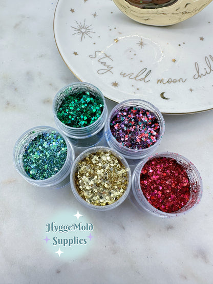 Holly Jolly Christmas Glitter Set