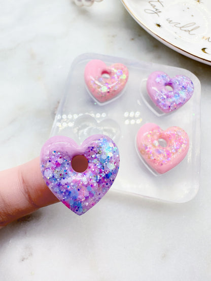 2cm Pre Domed Heart Hoop Earring Mold