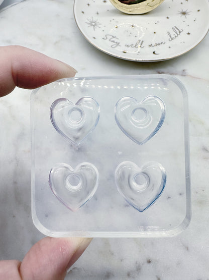 2cm Pre Domed Heart Hoop Earring Mold