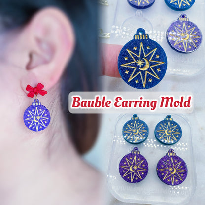 Celestial Star Burst Bauble Dangle Earring Mold