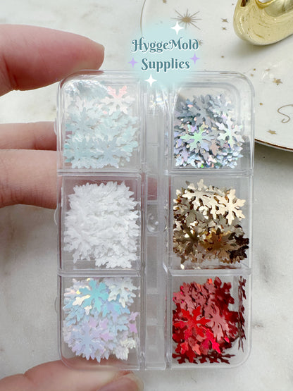 Festive Snowflake Glitter Sequin Set