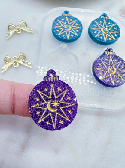 Celestial Star Burst Bauble Dangle Earring Mold