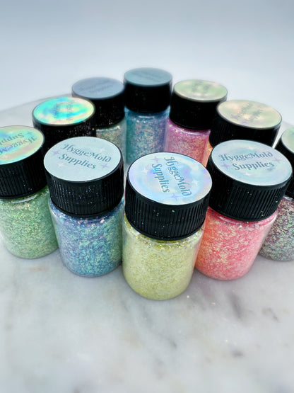 10g Bag Rainbow Tint Mylar Flake Glitter Mix