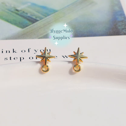 8 pcs Celestial Earring Posts