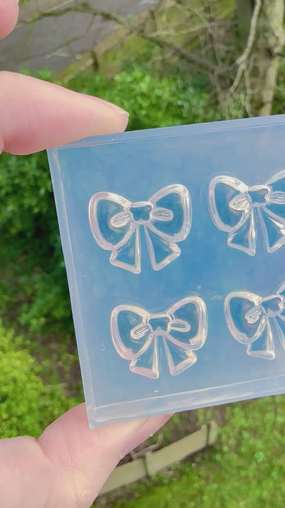 Small Ribbon Bow Stud Earring Mold