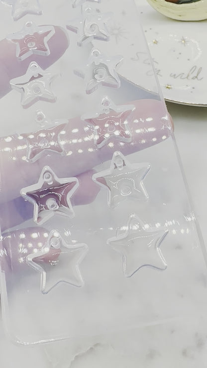 Pre domed Star Linear Pride Flag Earring Mold