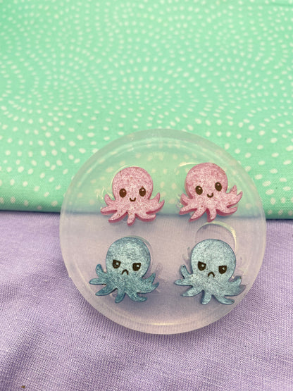 Moody Tiktok Octopus ocean stud earring mold