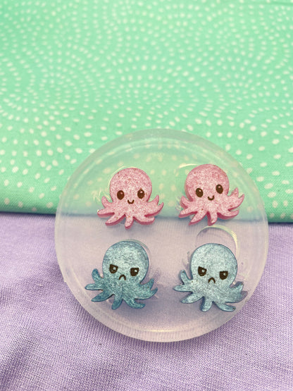 Moody Tiktok Octopus ocean stud earring mold