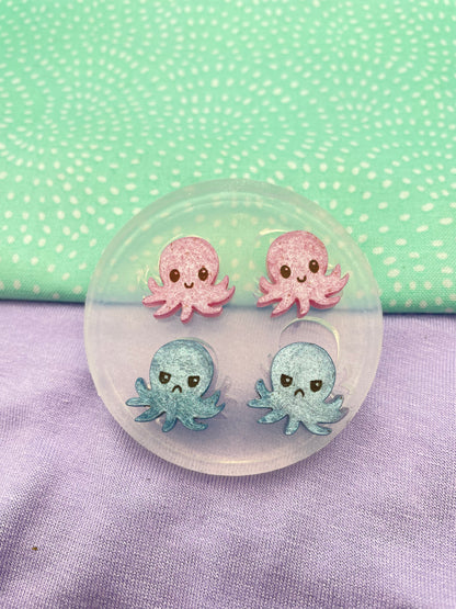 Moody Tiktok Octopus ocean stud earring mold