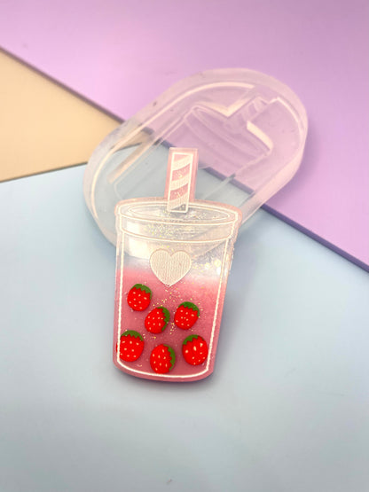 Boba Bubble Tea Iced Drink Brooch Keychain Magnet Mold