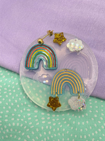 Rainbow Star Cloud Dangle Earring Mold