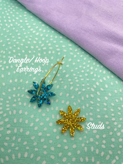 Small Eight-petal Flower Stud Dangle Earrings Mold