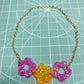 3/4-level Mary Quant Flower Dangle Drop Earring bracelet Mold no drill