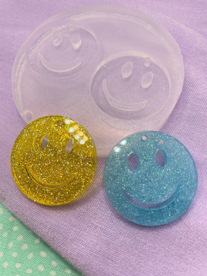 Acid Smiley Face Stud Dangle Earring Mold