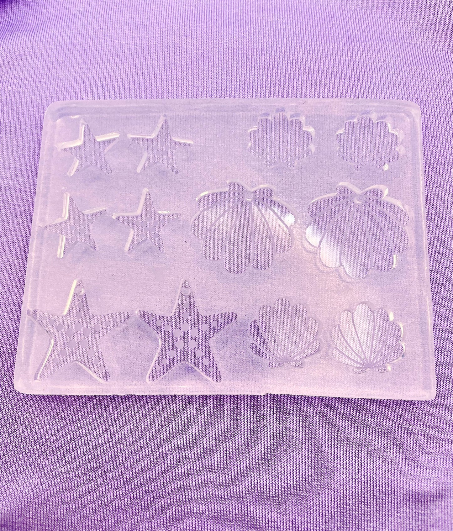 Deluxe Ocean-themed seashells and starfish earring silicone mould