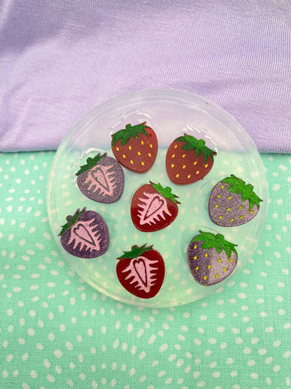 Strawberry Slices Maker's Mold stud earring silicone value mould