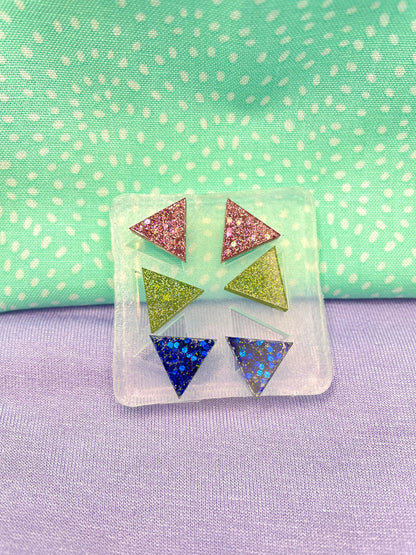 Multi-cavities Triangle Stud Earring Mold