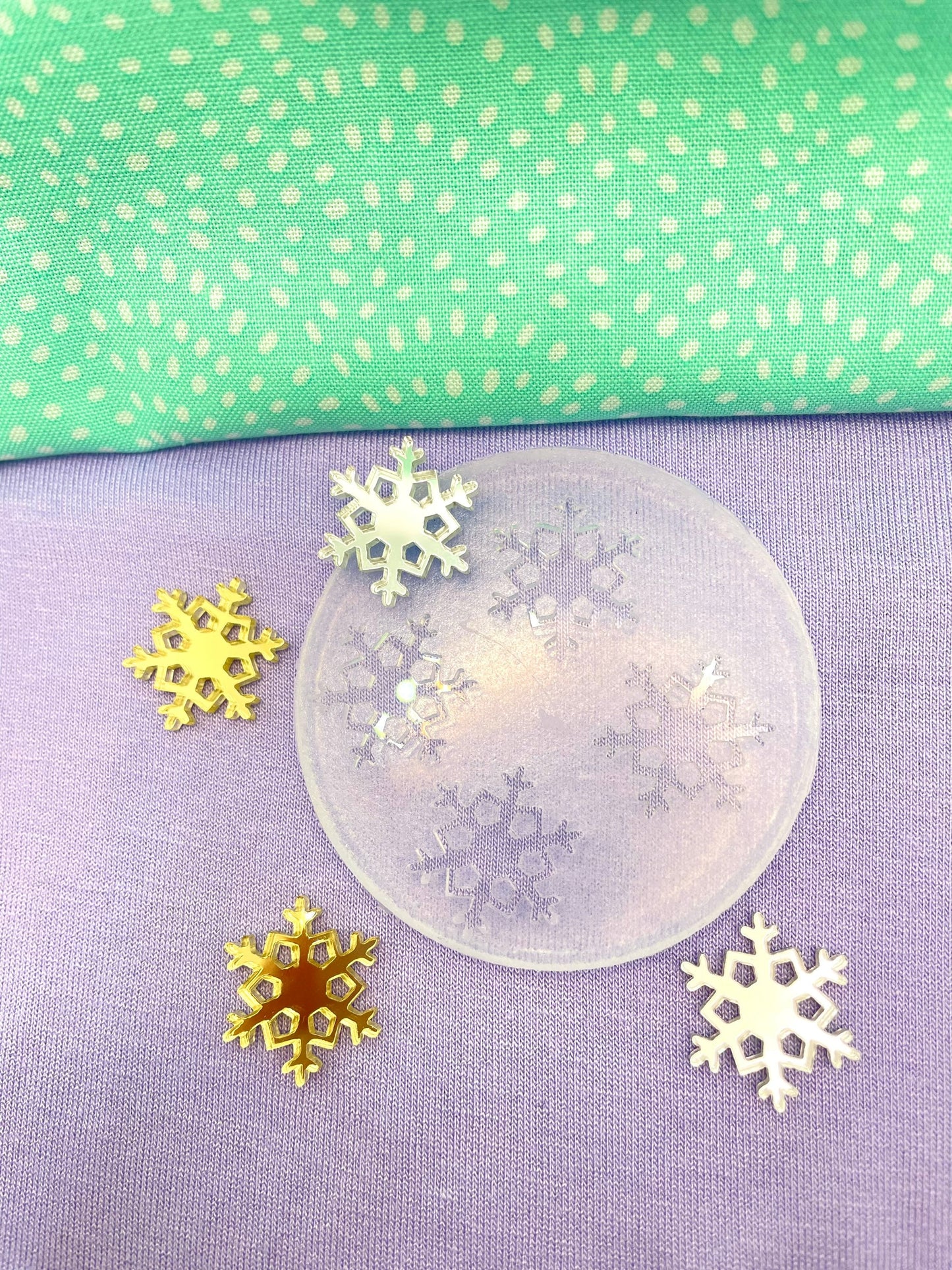Christmas Winter 2 cm Snowflake Earring Mold