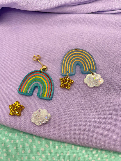 Rainbow Star Cloud Dangle Earring Mold