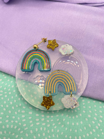 Rainbow Star Cloud Dangle Earring Mold