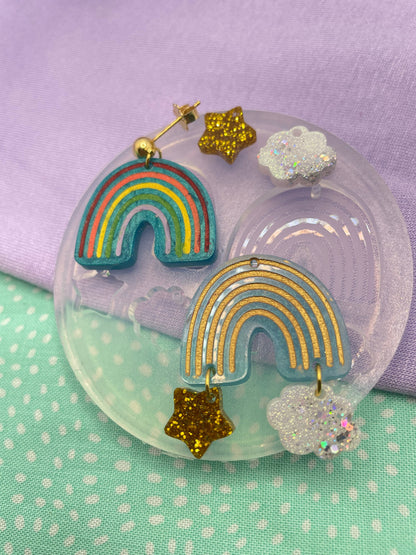 Rainbow Star Cloud Dangle Earring Mold