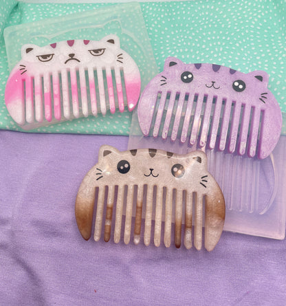 5mm deep Sweet/ Grumpy Cat Comb Mold Engraved