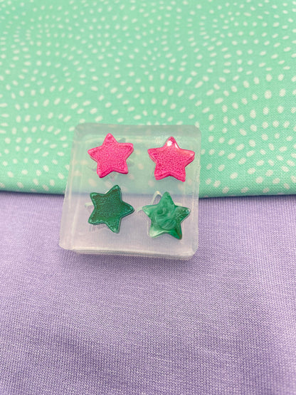 Mini Star stud Earring mold 1.2 cm Rounded star