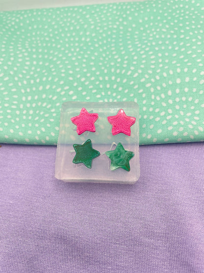 Mini Star stud Earring mold 1.2 cm Rounded star