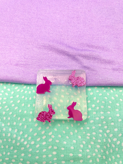 Mini bunny rabbit Stud Earring Mold