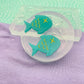 Small 2.7 cm Dead fish stud or dangle Earring Mold Ocean themed Goth themed