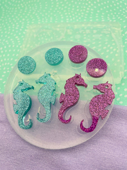 Seahorses Dangle Earring Mould