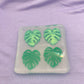 Small Monstera Leaf Dangle Earring Mould with pre-drilled holes