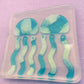 Abstract Jellyfish Waterman Dangly two-level Earring Mold
