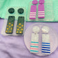 Striped Pride Dots and Lines Tassel Dangle Earring Mold