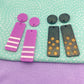 Striped Pride Dots and Lines Tassel Dangle Earring Mold